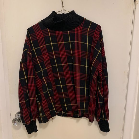 Zara Plaid Turtleneck - Picture 1 of 4